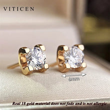 Load image into Gallery viewer, VITICEN Real 18K Gold Authentic AU750 Pendant Necklace Earrings Moissanite Diamond Shining Gift Fine Jewelry For Woman Wife
