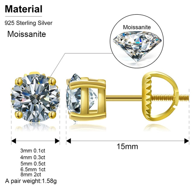 Classic Moissanite Diamond Earring