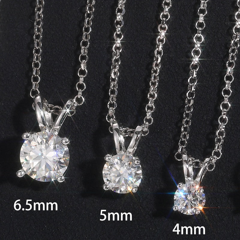 1CT Moissanite 925 Silver Necklace