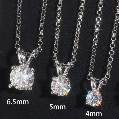 1CT Moissanite 925 Silver Necklace