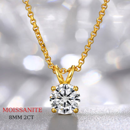 1CT Moissanite 925 Silver Necklace