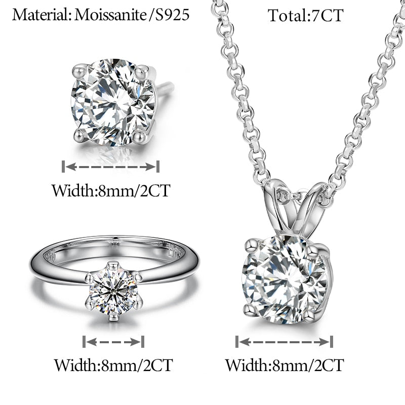 2ct. VVS Moissanite Diamond Jewelry Set